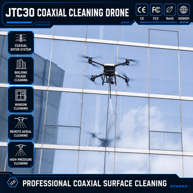 Coaxial Dual Rotor New Aluminum Alloy High Pressure Water Jet Cleaning Drone UAV Stable Flight Hotel Facade High Rise Building
